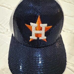 Sequin Astros Baseball Cap w